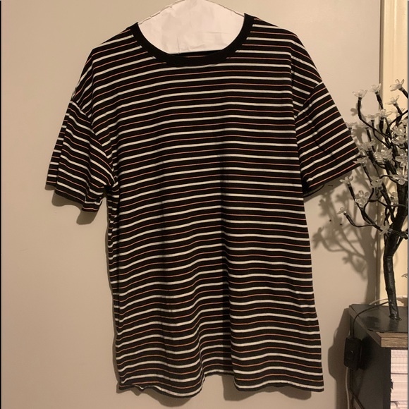 Horizontal striped oversized tee. - Picture 1 of 3